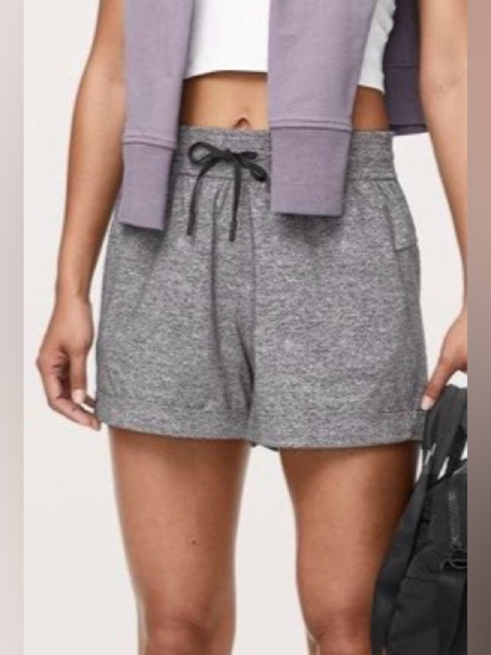 Lululemon Spring Breakaway Shorts Ii 3” Inseam Swift Material Heathered‎ Black